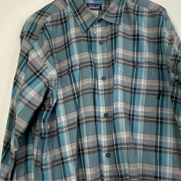 Patagonia Men’s Long Sleeve Button Down Plaid 100% Organic Cotton Shirt. Size XL - Picture 4 of 7